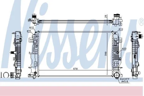 Радіатор води Sprinter/Crafter 06- NISSENS 67156A
