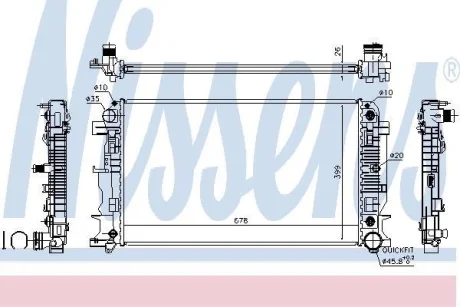 Радіатор охолодження SPRINTER/CRAFTER 1.8-3.5 06-18 NISSENS 67157A
