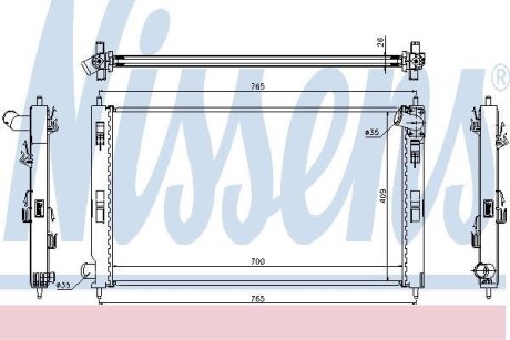 Радіатор охолодження двигуна First Fit NISSENS 67359