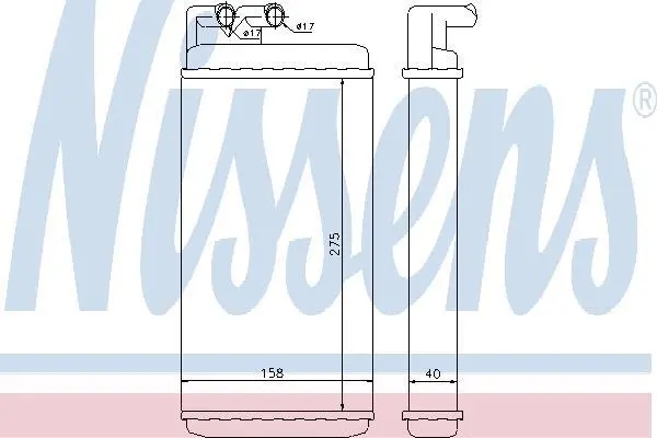 Радіатор пічки Audi 100 (C2/C3) 76-91 (272x157x42) NISSENS 70220 (фото 1)