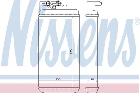 Радіатор пічки Audi 100 (C2/C3) 76-91 (272x157x42) NISSENS 70220