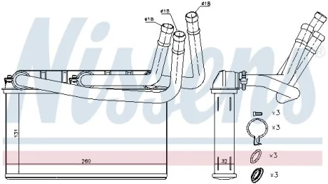 Радіатор пічки First Fit NISSENS 70531