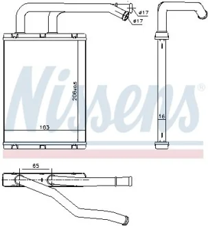Радіатор пічки MAZDA 6 1.8-2.3 02-07 NISSENS 707176