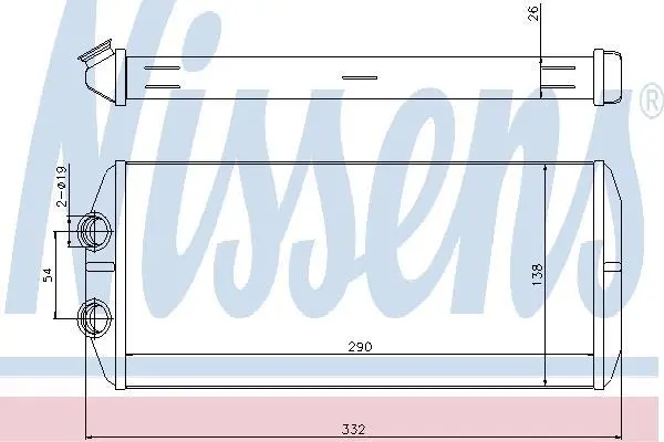 Радіатор пічки BERLINGO/PARTNER 1.2-2.0 06- NISSENS 71164 (фото 1)