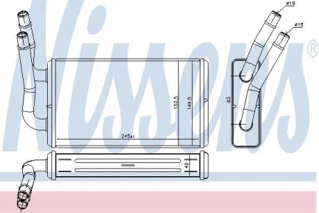 Радіатор пічки TRANSIT 2.2-3.2 06-14 NISSENS 71778