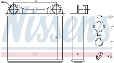 Радіатор пічки First Fit NISSENS 72049