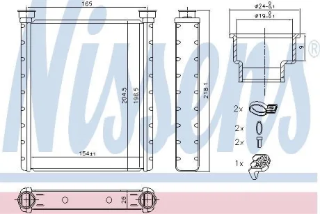 Радіатор пічки MB A-Class (W176)/B-Class (W246) 1.6-2.0 11-18 NISSENS 72065