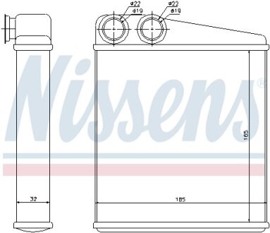 Радіатор обігрівача NISSENS 72206