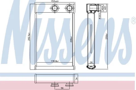 Радіатор пічки INSIGNIA A/MERIVA B 1.4-2.8 08-17 NISSENS 72669
