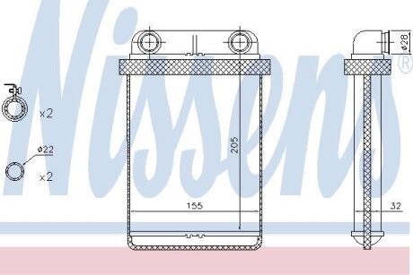 Фото радіатор пічки NISSENS 72671 Радіатор пічки NISSENS 72671