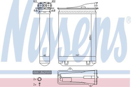 Радіатор пічки First Fit NISSENS 72954