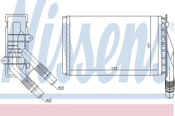 Радіатор пічки Kangoo 1.2/1.4/1,5dCi/1.9D/DTI 97- NISSENS 72985 (фото 1)