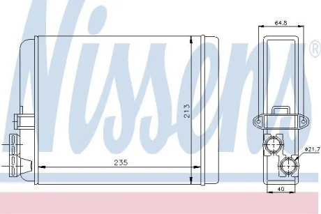 Радіатор пічки Volvo S60/S80/V70/XC90 2.0-4.4i 98-14 (243x213x42) NISSENS 73641