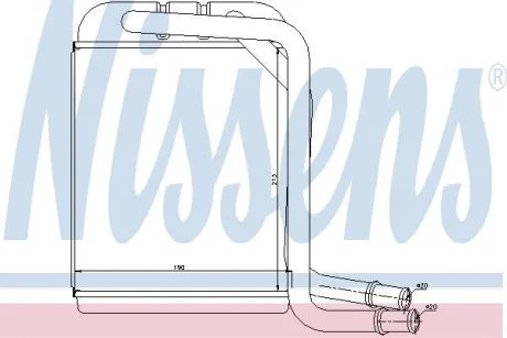 Радіатор пічки VW T5/T6 1.9-2.0 TDI/TSI 03-24 NISSENS 73976