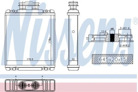 Радіатор пічки FABIA III/POLO V 1.0-1.8 14-22 NISSENS 73997