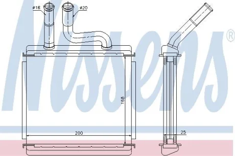 Радіатор пічки REZZO 1.6-2.0 00- NISSENS 76507
