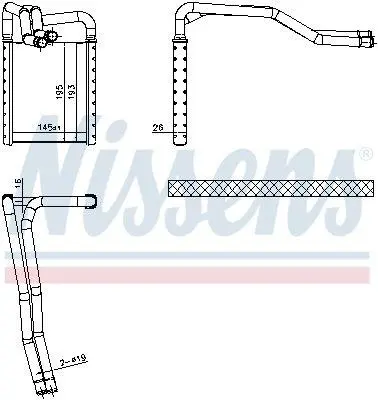 Радіатор пічки HYUNDAI i20 I 1.1-1.6 08-15 NISSENS 77649 (фото 1)