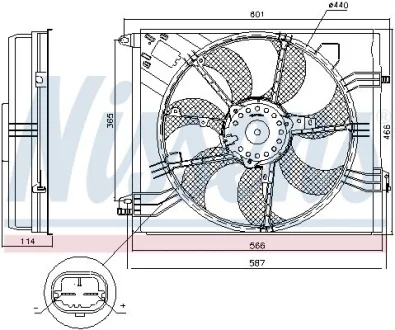 Вентилятор радіатора Renault Megane IV/Talisman 15- NISSENS 85948