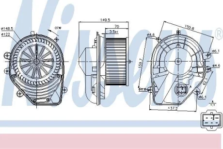 Моторчик пічки SUPERB I (3U4)/PASSAT B5 1.6-4.0 96-08 NISSENS 87060