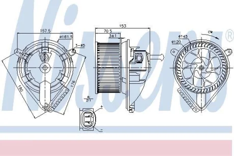 Вентилятор салону NISSENS 87095