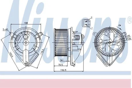 Вентилятор салону NISSENS 87156
