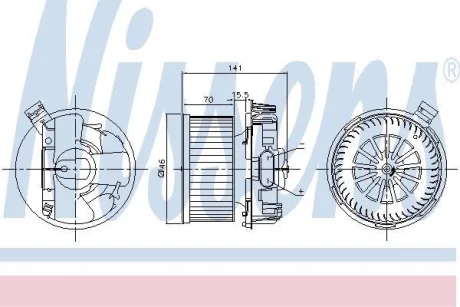 Моторчик пічки DUSTER (HS_)/LOGAN/SANDERO 1.4-2.0 04- NISSENS 87209