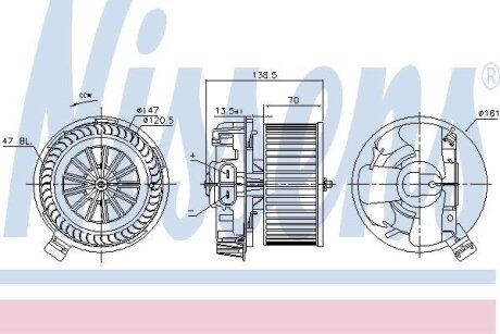 Фото вентилятор салону NISSENS 87214 Вентилятор салону NISSENS 87214