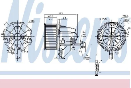 Моторчик пічки AUDI A4/A5/Q5 1.8-3.2 07-17 NISSENS 87215