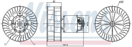Моторчик пічки KANGOO/KUBISTAR 1.2-1.9 97- NISSENS 87253