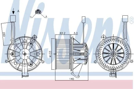Моторчик пічки ASTRA J/ZAFIRA 1.3-2.0 09- NISSENS 87264