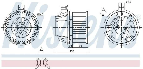 Моторчик пічки Duster/Logan/Sandero 1.2/1.4/1.5dCi/1.6 06- (+AC) NISSENS 87269