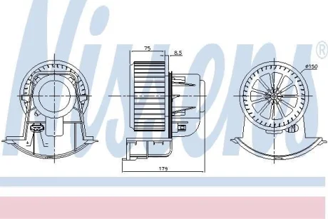 Моторчик пічки VW T5/T6 1.9-2.0 03-24 (312W) NISSENS 87271