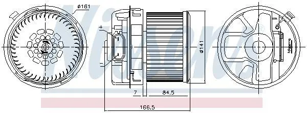 Моторчик пічки CITROËN C1/PEUGEOT 107/AYGO (_B1_) 1.0-1.4 05-14 NISSENS 87351 (фото 1)