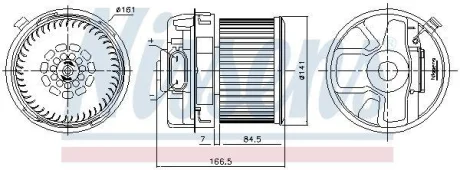 Моторчик пічки CITROËN C1/PEUGEOT 107/AYGO (_B1_) 1.0-1.4 05-14 NISSENS 87351