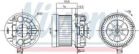 Моторчик пічки MEGANE II 1.4-2.0 03- NISSENS 87383