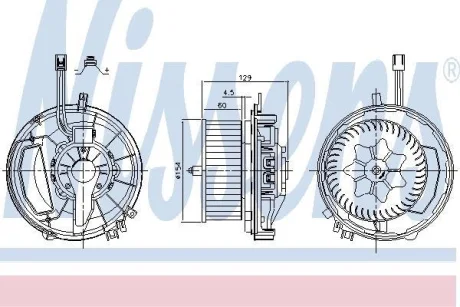Моторчик пічки VW Golf VII/VIII/Passat 13- NISSENS 87425