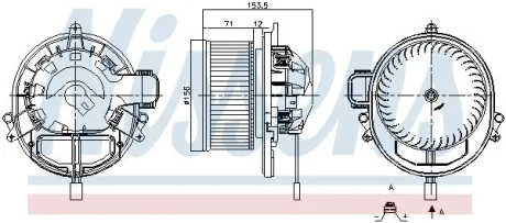 Моторчик пічки BMW 3 (F30/F34/F31) 2.0-3.0 12- NISSENS 87431