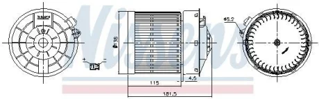 Моторчик пічки Qashqai II 1.2-1.7 DIG-T/dCi 13-21 NISSENS 87722