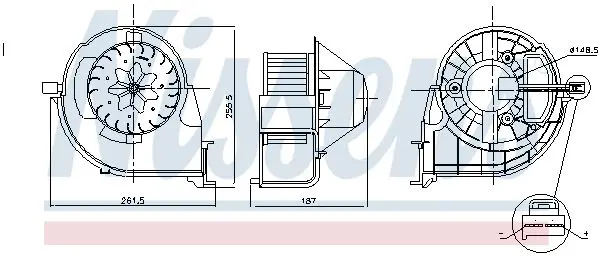 Моторчик пічки BMW X5 (F15)/X6 (F16) 2.0-4.4 13-19 NISSENS 87802 (фото 1)