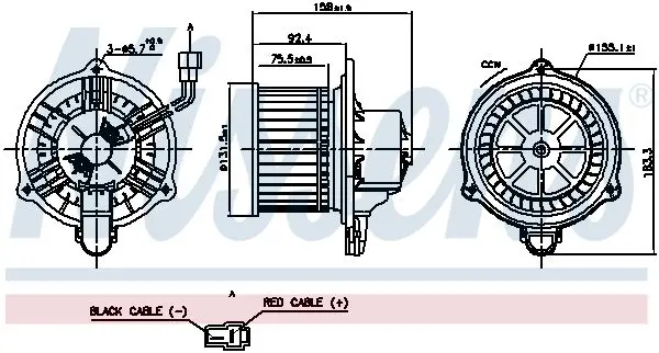 Моторчик пічки HYUNDAI i30/CEE\'D 1.4-2.0 07-12 NISSENS 87820 (фото 1)