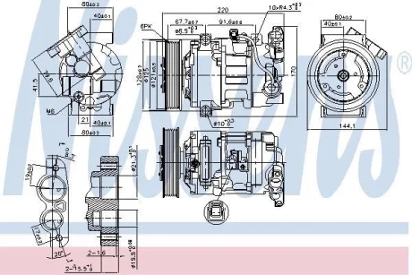 Компресор кондиціонера Renault Megane III/Scenic III 1.5-1.6 08- NISSENS 890044
