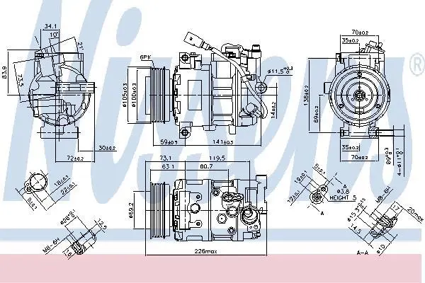 Компресор кондиціонера First Fit NISSENS 890048 (фото 1)