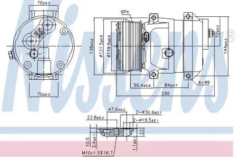 Компресор кондиціонера Cruze/Epica 2.0-2.5 05- NISSENS 890050