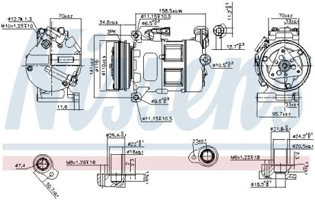 Компресор кондиціонера VOLVO XC60/XC70 2.4 08-17 NISSENS 890062