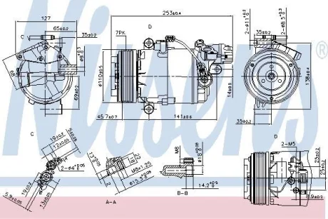 Компресор кондиціонера BMW 1 (E81/E87/E82)/3 (E90/E91/E92) 1.6-2.0 06-13 NISSENS 890071