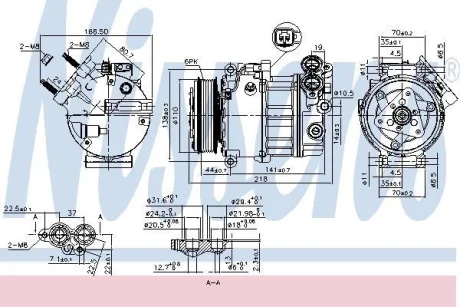 Компресор кондиціонера FOCUS III/MONDEO IV 1.6 TDCi 10-20 NISSENS 890125