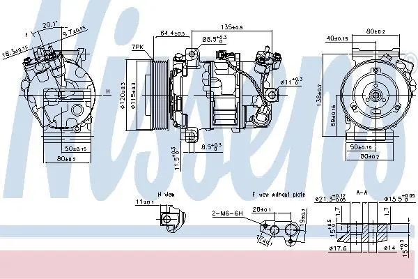 Компресор кондиціонера Renault Megane III/Scenic III 1.4-2.0 dci 09- NISSENS 890126 (фото 1)