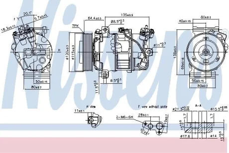 Компресор кондиціонера Renault Megane III/Scenic III 1.4-2.0 dci 09- NISSENS 890126