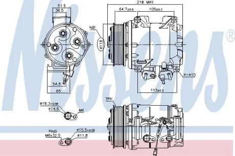 Компресор кондиціонера ACCORD VII/CR-V II 2.0-2.4 01-08 NISSENS 890128