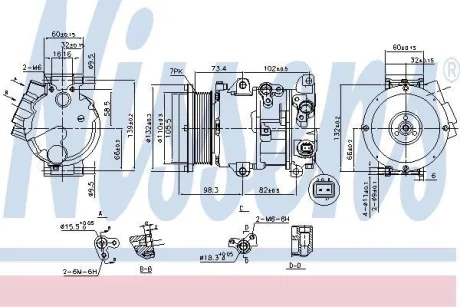 Компресор кондиціонера Camry 2.4 06-11 NISSENS 890144